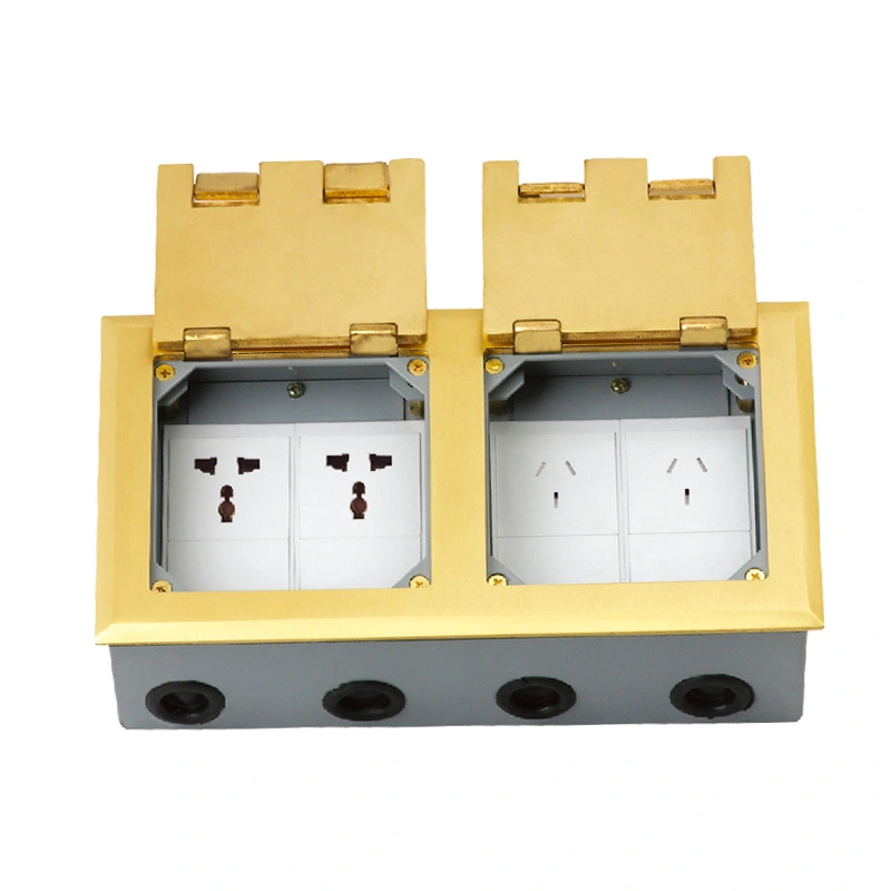 Double Door Open Cover Floor Socket 12 Kapasitas Modul