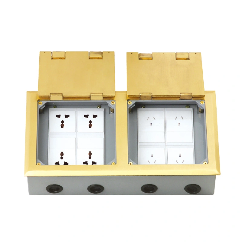 Dobel Door Open Cover Floor Socket 20 Kapasitas Modul