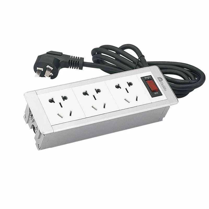 Multi-Fungsi Didhelikake Desktop Socket Rectangle Power Strip