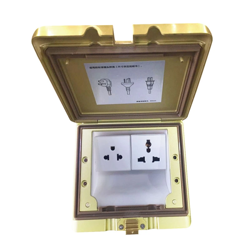 Pop Up Ngangkat IP55 Waterproof Lantai Listrik Outlet Socket Box