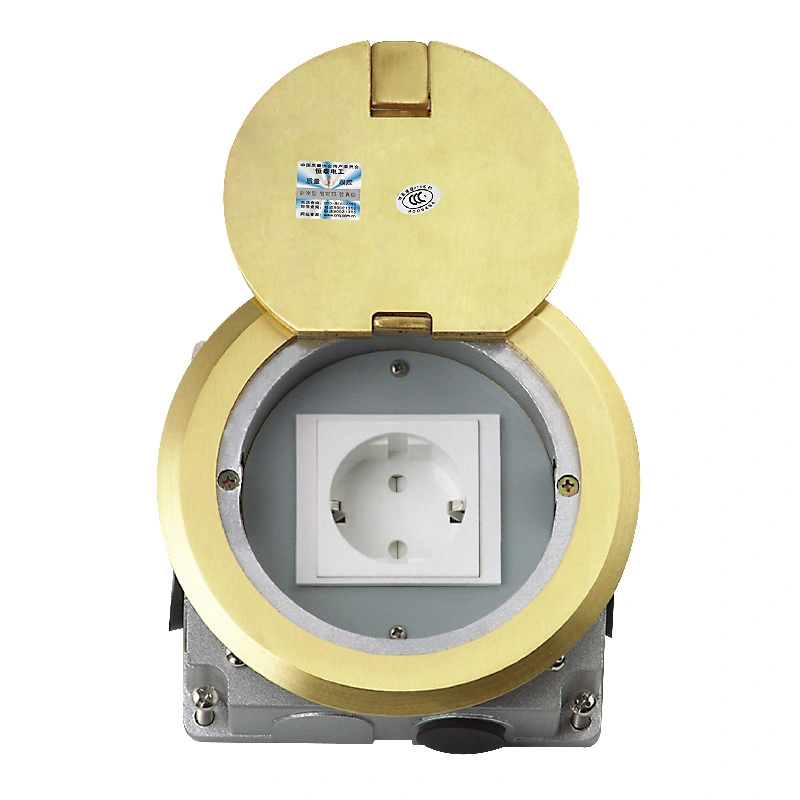 Round Cover Floor Socket Kuningan Alloy Socket